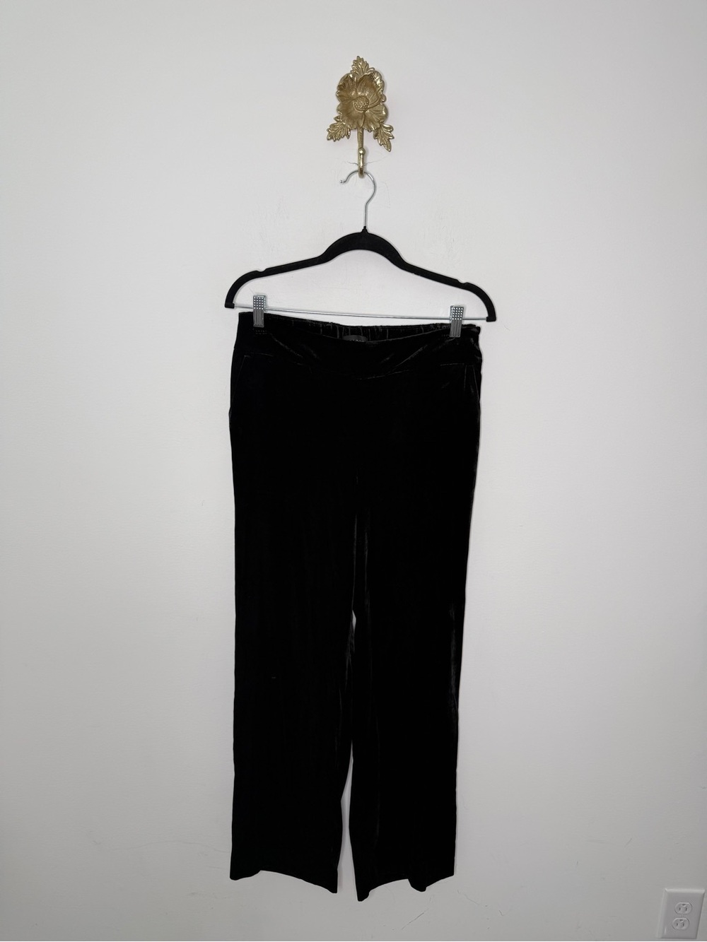 Talbots Wide Leg Effortless Velvet Pants 4